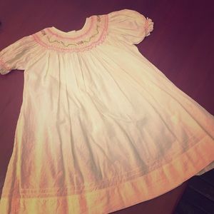 Light yellow smocked dress